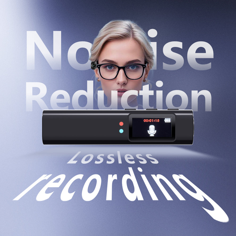 Glasses-Mounted Mini Camera with WiFi, 0.96" Screen | Hands-Free Recording
