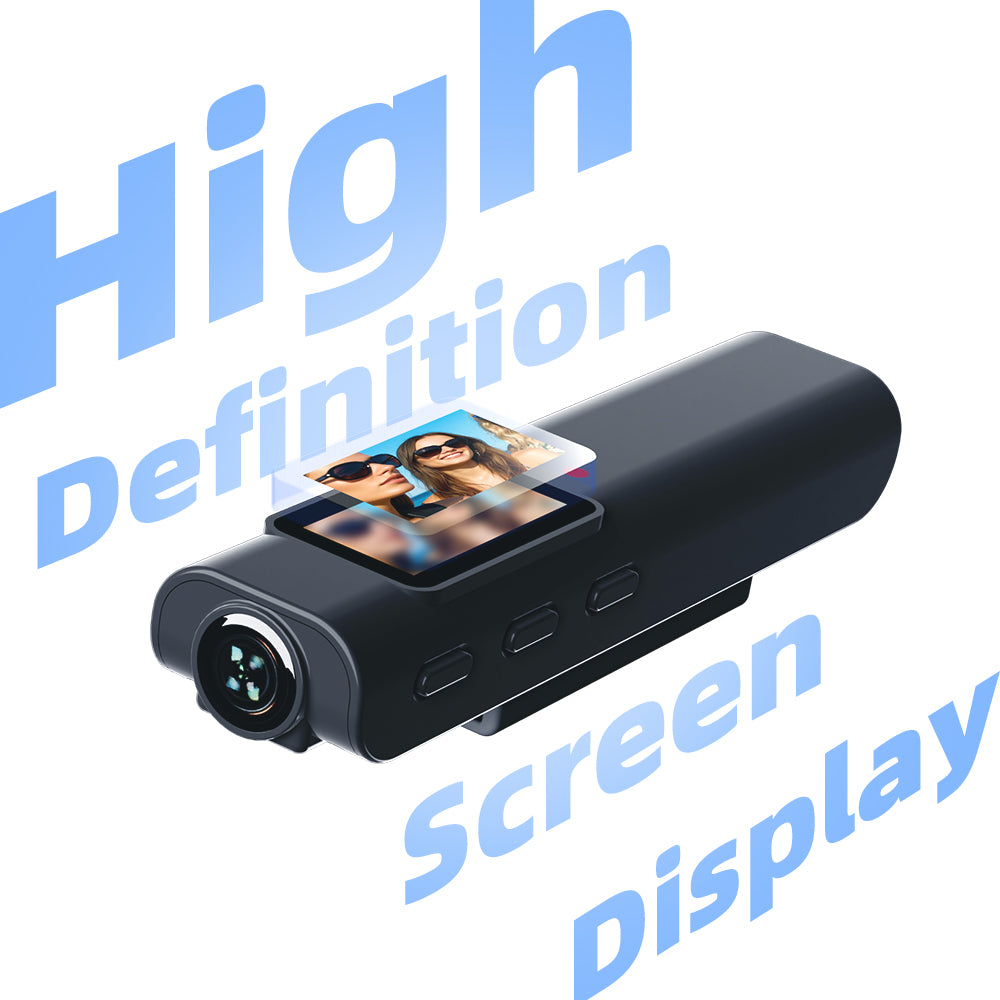 Glasses-Mounted Mini Camera with WiFi, 0.96" Screen | Hands-Free Recording