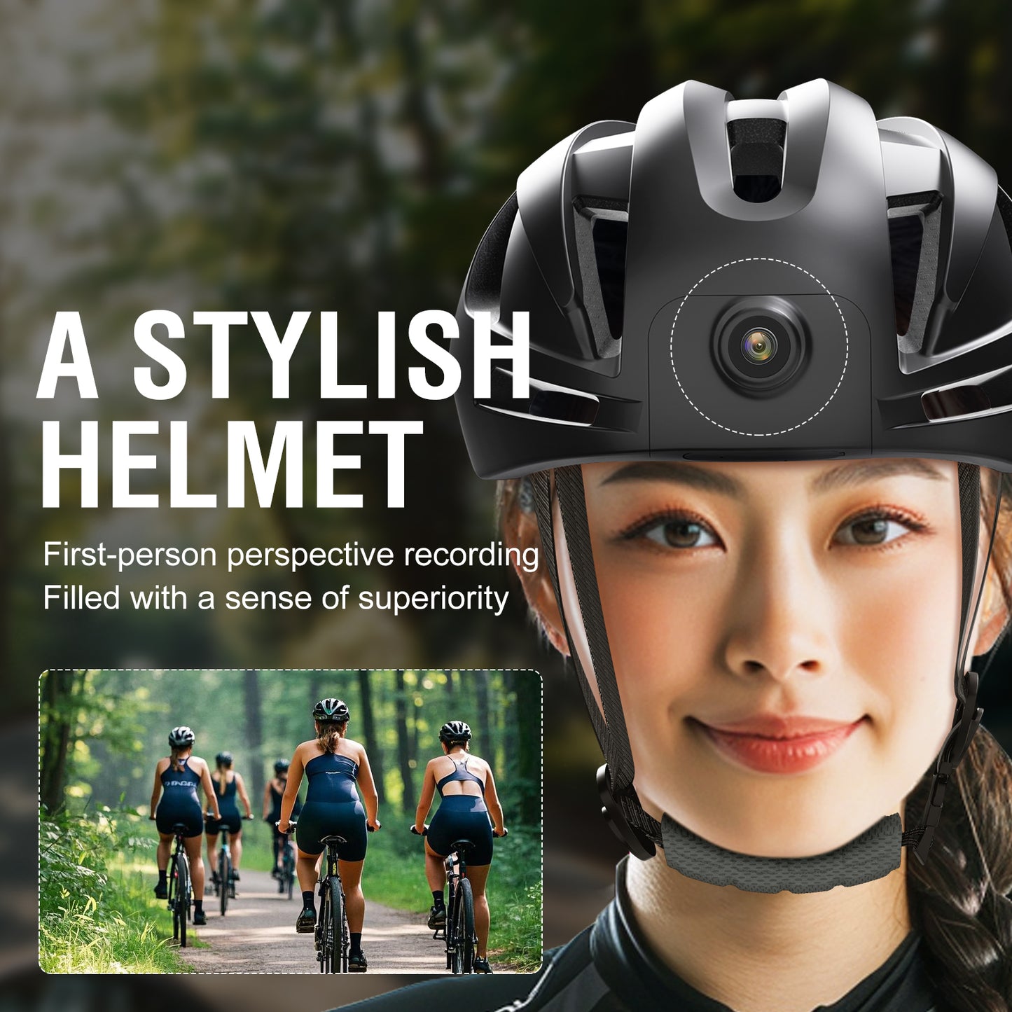 Helmet Camera 1080P with WiFi, Bluetooth & GPS | 4H Battery Life Mini DV