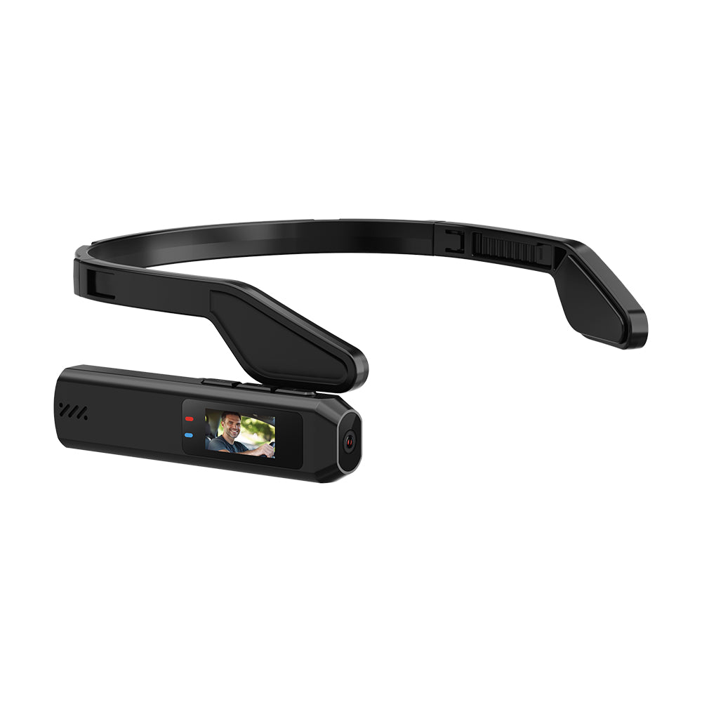 Head-Mounted Mini Camera with WiFi, 0.96" Screen | Hands-Free Recording