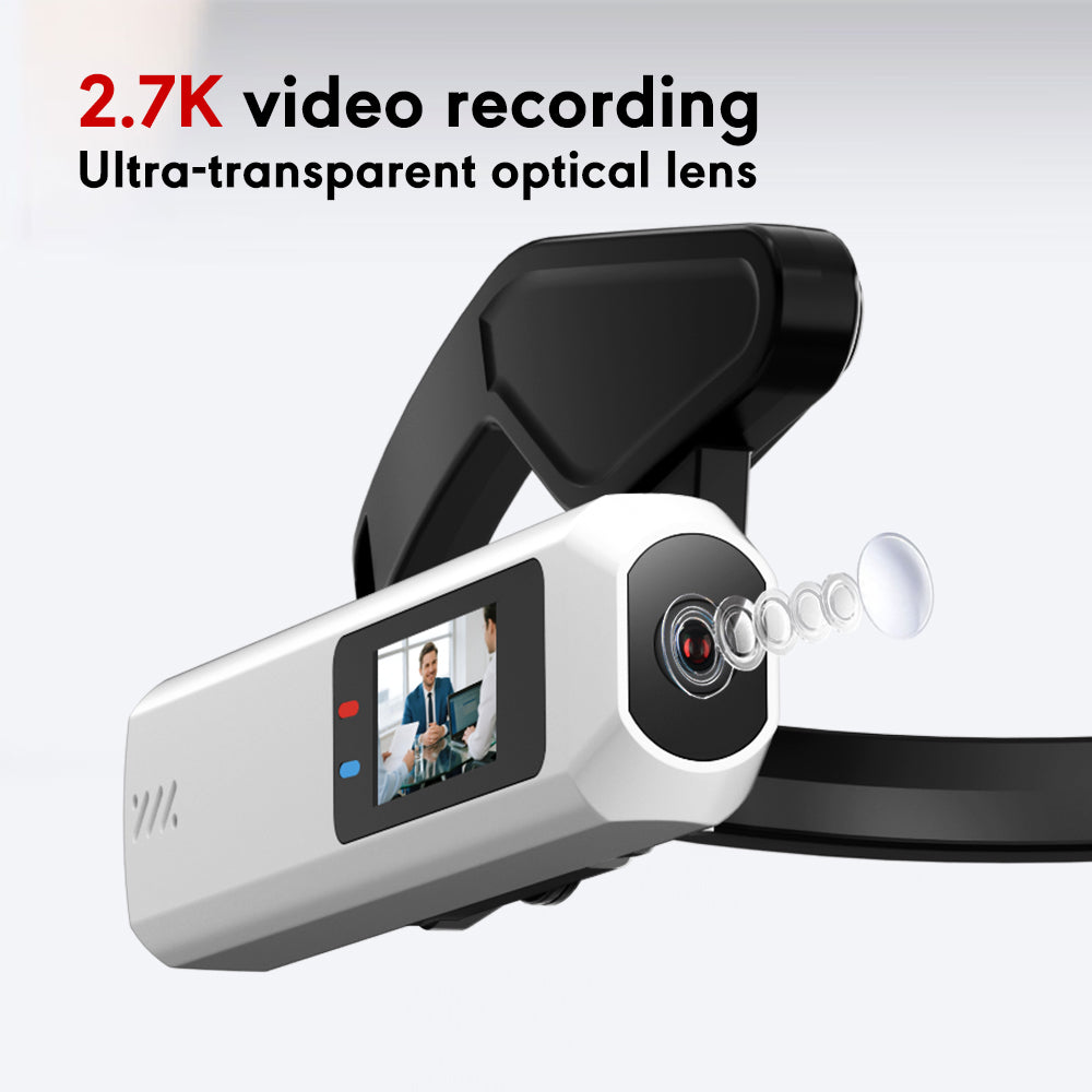 Head-Mounted Mini Camera with WiFi, 0.96" Screen | Hands-Free Recording