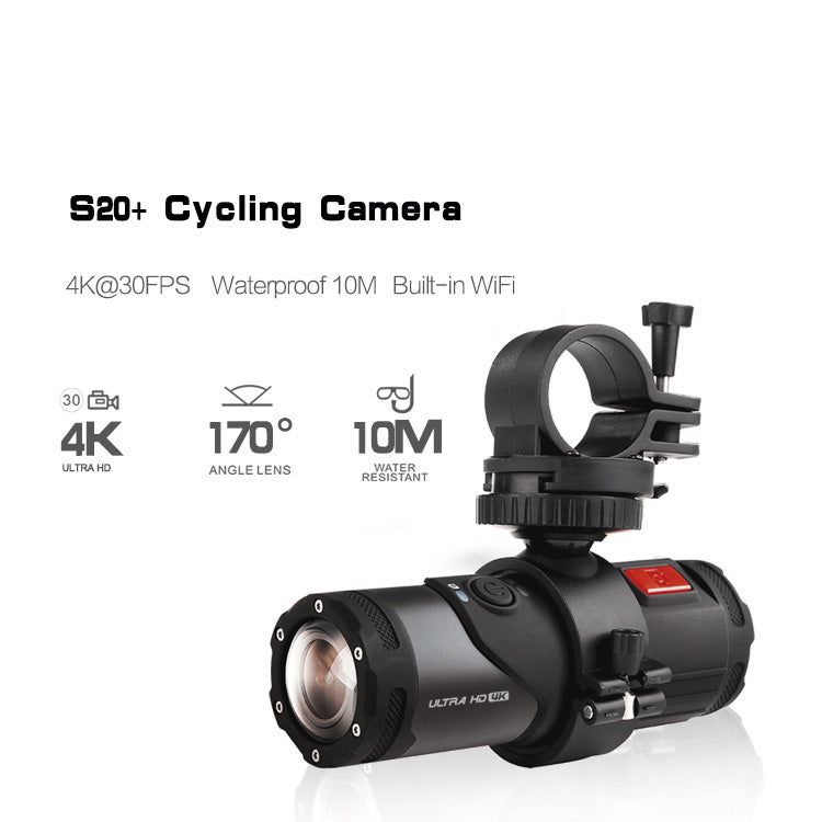 4K Single Lens Action Camera with WiFi | Waterproof 10M | Helmet & Handlebar