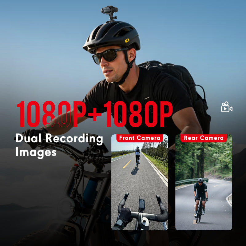 Dual Lens Action Camera 4K/1080P with WiFi | Helmet & Handlebar Mount