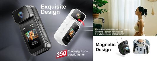 👉 Mini Camera with WiFi & 2.7K Video | Portable Magnetic Action Camera