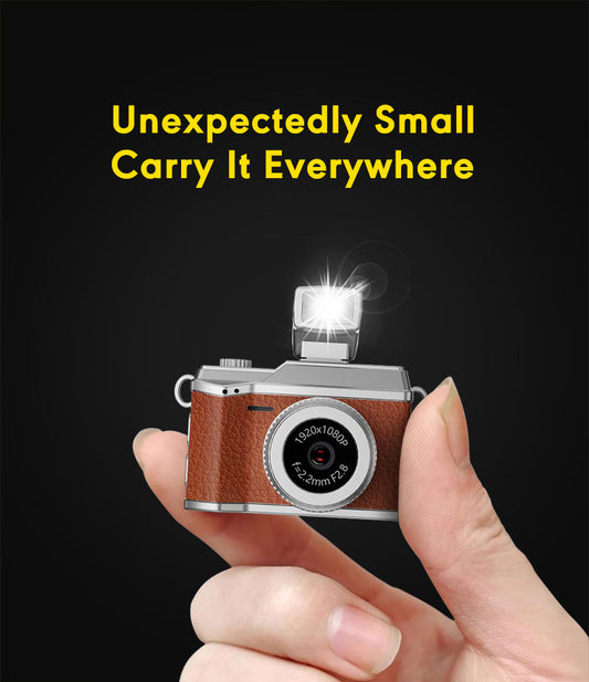 S151,Mini Keychain Camera with Flashlight – Pocket Photo & Video Camera with 0.96” Screen