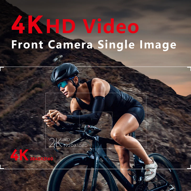 Dual Lens Action Camera 4K/1080P with WiFi | Helmet & Handlebar Mount